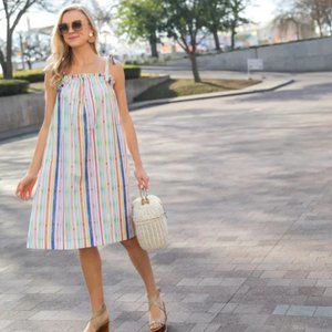 EUC Brooke Wright Coco Vintage Stripe Swing Dress - Medium